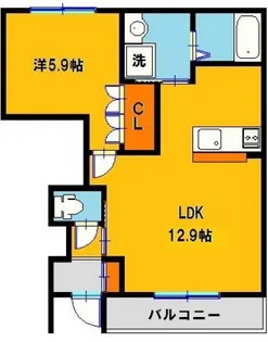ヴィーブルハイツA【1階】の間取り