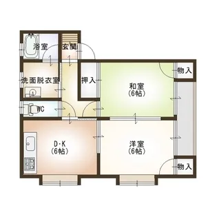 ハイツうるおいI【1階】の間取り