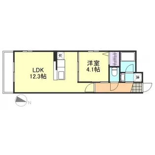 マリンパレスI【1階】の間取り