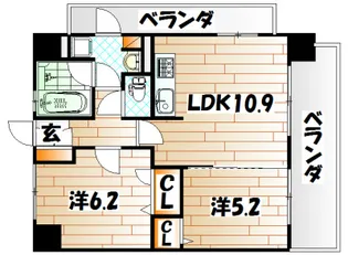 ルネッサンス21小倉東【2階】の間取り