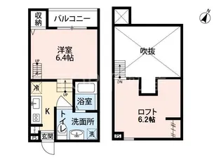 アンビエンテ千葉WEST館【1階】の間取り