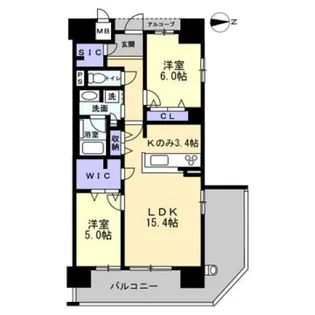 アルファステイツ熊本駅東【8階】の間取り