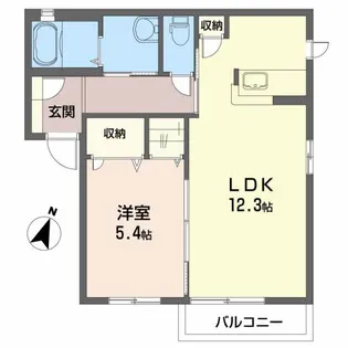 アルテールI【1階】の間取り