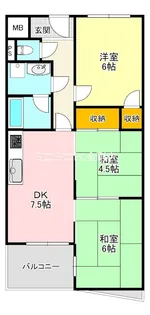 フリーディオ富田林市【2階】の間取り