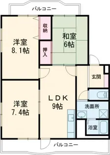 キャッスルMISE B【2階】の間取り