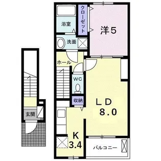 クラール東村 C【2階】の間取り