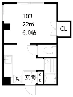 NOVAハイツ旗の台【1階】の間取り