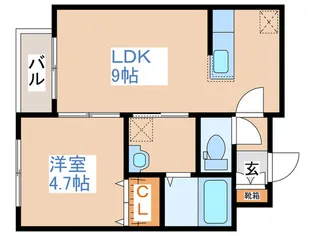 リバージュL38【2階】の間取り