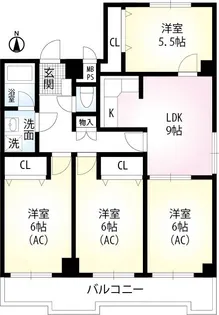 やませビル鵠沼【7階】の間取り