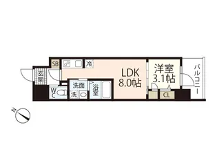 S-RESIDENCE東千田公園alesia【6階】の間取り