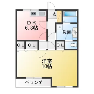 クローバー大曽根【2階】の間取り