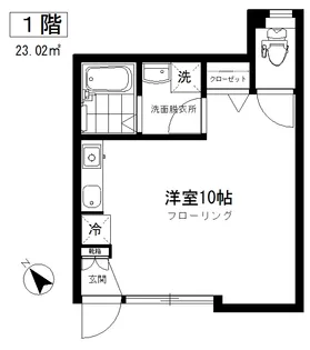 メイコーポ中目黒【1階】の間取り