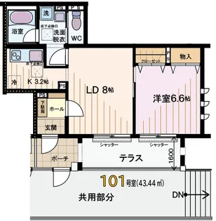 ファロス ハル【1階】の間取り