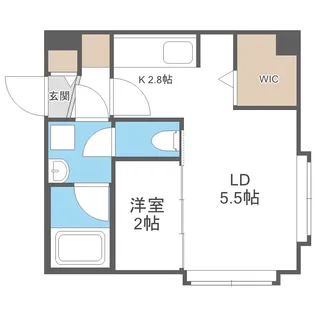 クレアール東札幌【2階】の間取り
