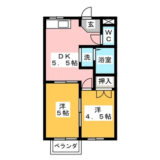 シティハイツ青木【1階】の間取り