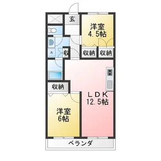 ハイツおその井2号棟【3階】の間取り
