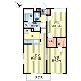 レフィナードII【1階】の間取り