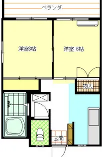 西川コーポ【2階】の間取り