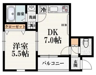 シャンベール早稲田【2階】の間取り