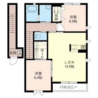 メルヴェーユ I番館【2階】の間取り