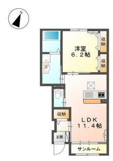 オレンジキャンバス【1階】の間取り