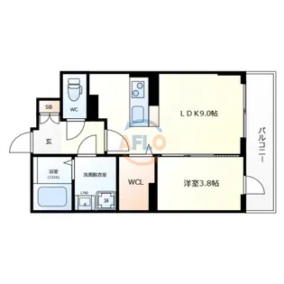 サザンクレスト高師浜【4階】の間取り