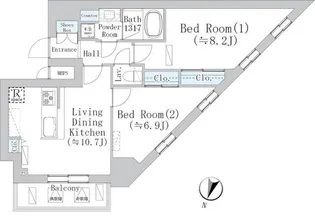 ウェスタ板橋仲宿【13階】の間取り