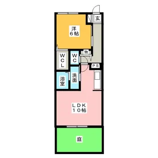 ボヌール里【1階】の間取り