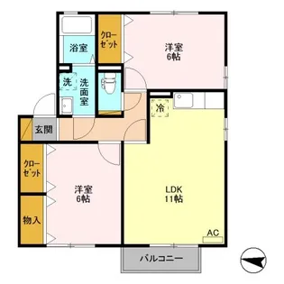 ファミィールD【2階】の間取り