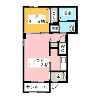 ラニュイエトワレ【1階】の間取り