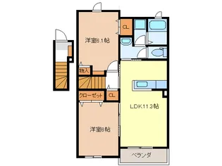エクシブ【2階】の間取り