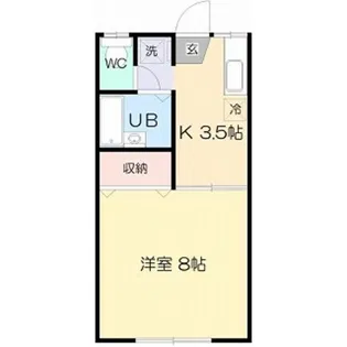 サンライズさがわ【1階】の間取り