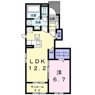 プラシード N II【1階】の間取り