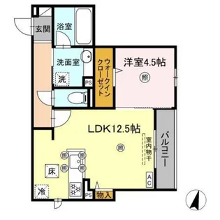フィオーレ【1階】の間取り