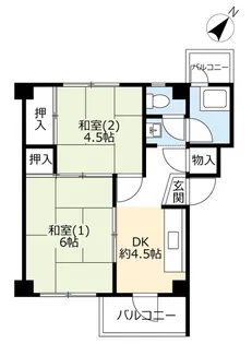 UR助松【5階】の間取り