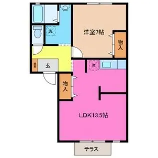 セントポーリアE棟【1階】の間取り
