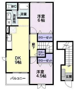 アンジュ グラース【2階】の間取り