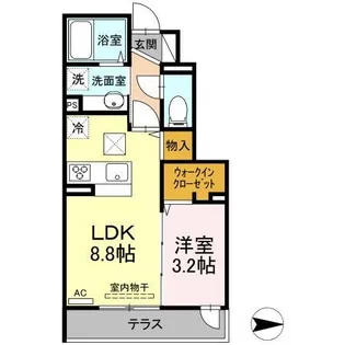 アンジュール西落合【1階】の間取り