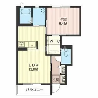 チャ・ベーネII【1階】の間取り