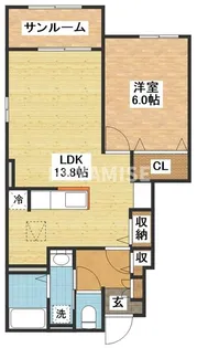 グランドソレーユ 海凪 A【1階】の間取り