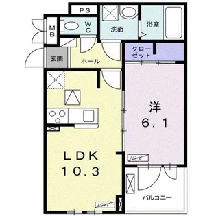 アベニール【1階】の間取り