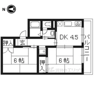 シャルム豊【2階】の間取り