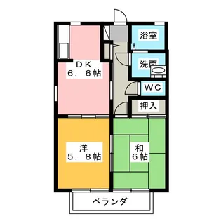 グランバリューB棟【2階】の間取り