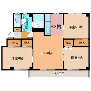 第二西武ハイツ【2階】の間取り