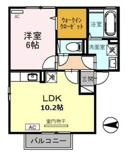 第6ウエスタンハイツ【1階】の間取り