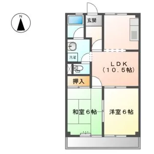 ハピネス宝【2階】の間取り