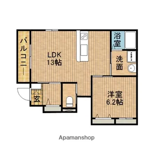 ル・クプル【1階】の間取り