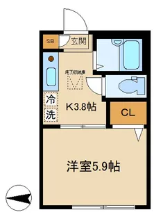 コーポつのはずA【1階】の間取り