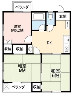ヴィラアライ成城【1階】の間取り