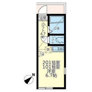 二子新地ハーバート・サイモン【2階】の間取り